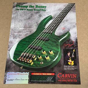 Bunny Brunel - Carvin Guitars - 1995 Print Advertisement